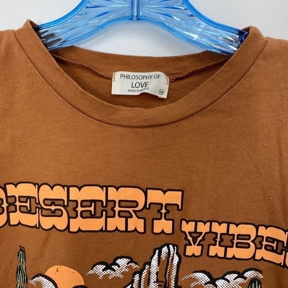 Philosophy Of Love Desert Vibes 100% Cotton Top Size XS - Picture 5 of 9